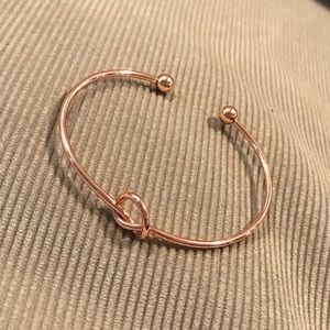 Rose gold forever knot bracelet